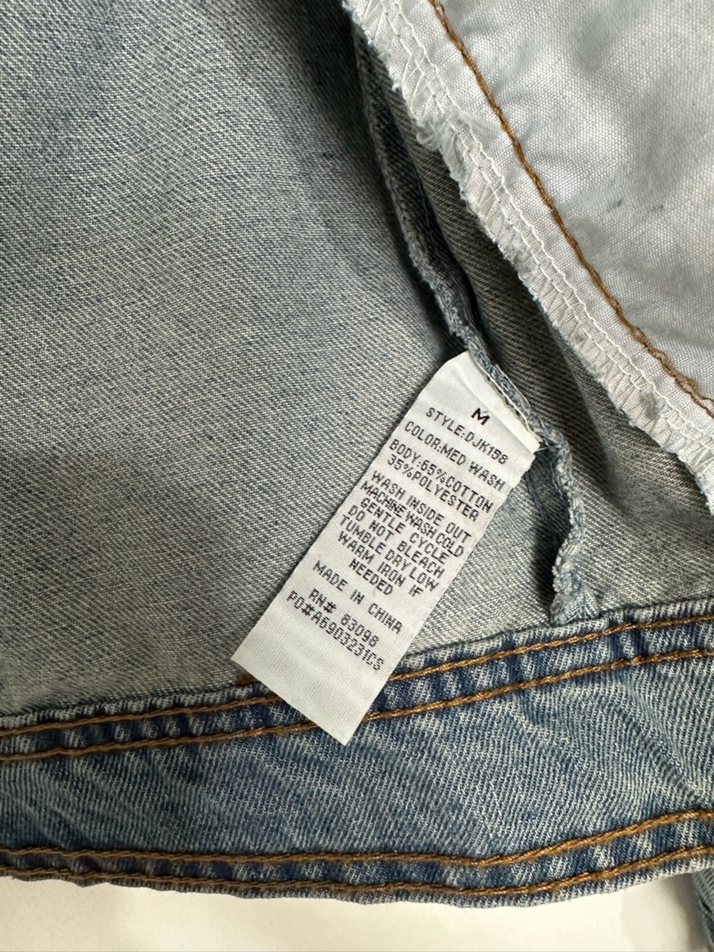 CI SONO Light Blue Denim Cotton Blend Jean Jacket Medium EUC - Picture 7 of 8